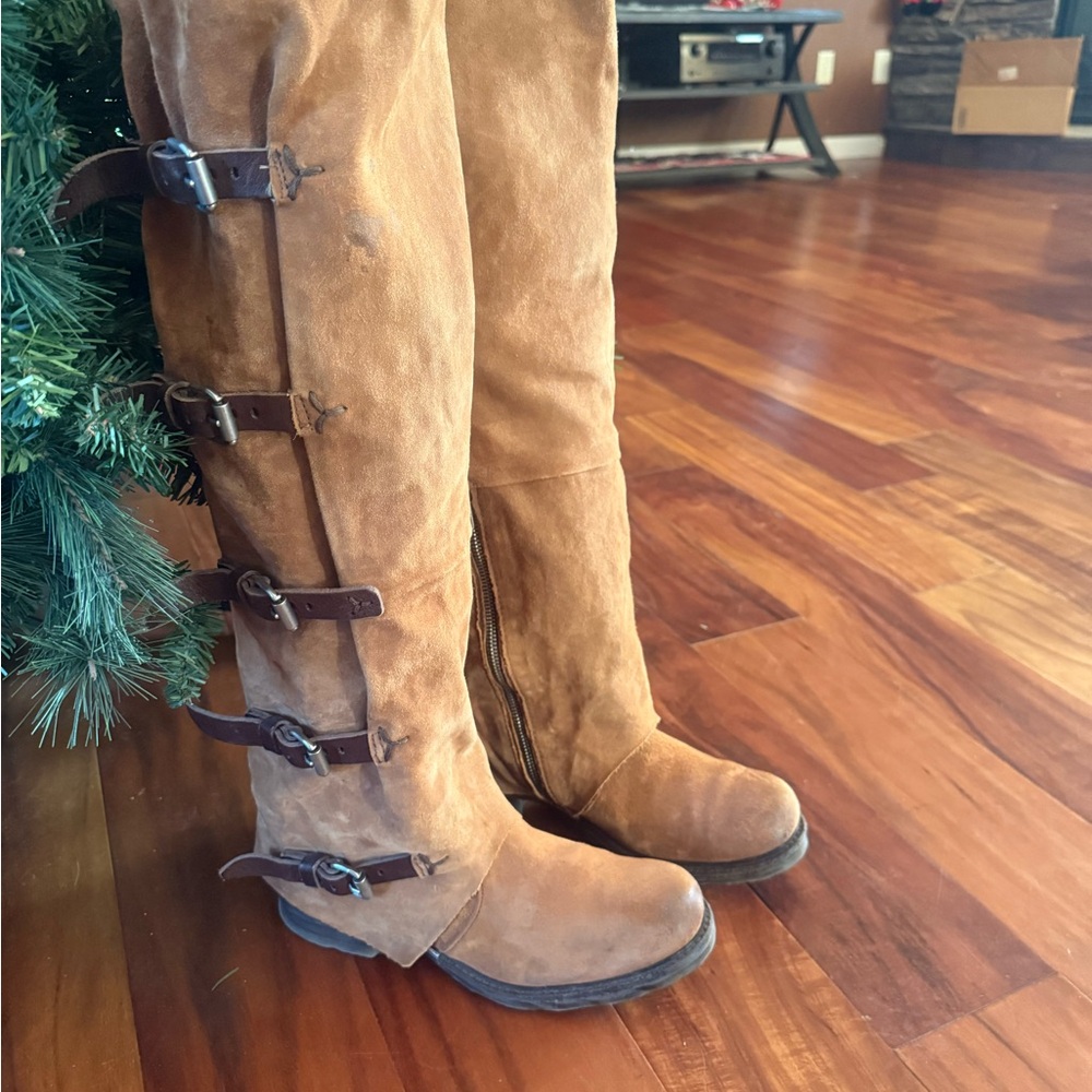 A.S.98 Tan Over the Knee Boots Like New size 40
